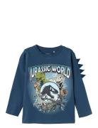 Nmmjolly Jurassic Ls Top Noos Sky Tops T-shirts Long-sleeved T-Skjorte...