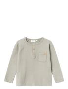 Nmmthoro Ls Reg Top Lil Tops T-shirts Long-sleeved T-Skjorte Beige Lil...