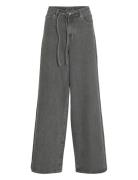 Vimeans Hw Tie Band Jeans /1 Bottoms Jeans Wide Grey Vila