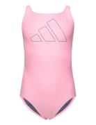 Performance Big Bars Swimsuit Badedragt Badetøj Pink Adidas Performanc...