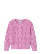 Nmflasille Ls Knit Card Tops Knitwear Cardigans Pink Name It