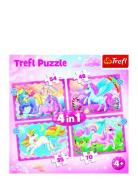 Trefl 4 I 1 35+48+54+70 Bit Unicorns&Magic Toys Puzzles And Games Puzz...