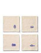 Napkins 4-Pack La Mer Home Textiles Kitchen Textiles Napkins Cloth Nap...