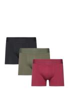 Gunnar Cotton 3-Pack Boxershorts Khaki Green Resteröds