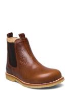 Booties - Flat - With Elastic Boots Støvler Brown ANGULUS