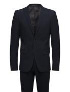 Plain Mens Suit - Normal Lenght Habit Navy Lindbergh