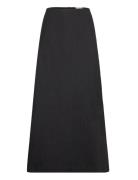 Slit Long Skirt Lang Nederdel Black Mango