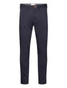 Slim Twill Chinos Bottoms Trousers Chinos Navy GANT