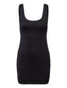 Seamless Dress With Straps Kort Kjole Black Mango