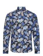 Aop Superflex Shirt L/S Tops Shirts Casual Navy Lindbergh