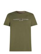 Tommy Logo Tee Tops T-Kortærmet Skjorte Green Tommy Hilfiger