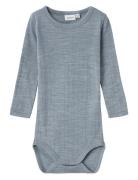 Nbmwang Wool Needle Ls Body Solid Noos Bodies Long-sleeved Blue Name I...