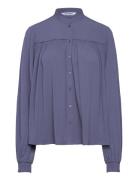 Sralori Shirt Tops Blouses Long-sleeved Blue Soft Rebels