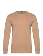 Pima Polo-Lsl-Tsh Designers T-Langærmet Skjorte Beige Polo Ralph Laure...