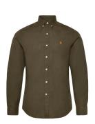 Slim Fit Linen Shirt Tops Shirts Linen Shirts Green Polo Ralph Lauren