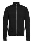 Wool Klemens Zip Knit Tops Knitwear Full Zip Jumpers Black Mads Nørgaa...