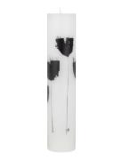 Wax Alter Candles 7X34- Black Poppy Flowers Home Decoration Candles Bl...