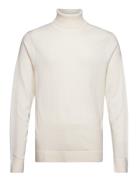 Merino Rws Turtle Neck Tops Knitwear Turtlenecks Cream Calvin Klein