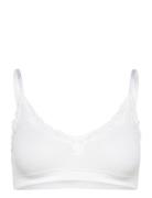 Silk Bra Top Lingerie Bras & Tops Soft Bras Non Wired Bras White Rosem...