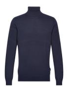 Pullover Tops Knitwear Turtlenecks Navy Blend