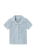 Nmmhilom Ss Shirt Tops Shirts Short-sleeved Shirts Blue Name It