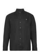 Anf Mens Wovens Tops Shirts Linen Shirts Black Abercrombie & Fitch