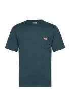 Basic Pocket T-Shirt Héritage Tops T-Kortærmet Skjorte Blue Armor Lux