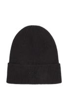 Ck Embroidery Fine Rib Beanie Accessories Headwear Beanies Black Calvi...