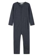 Nmmwang Wool Needle Nightsuit Solid Noos Pyjamas Sie Jumpsuit Navy Nam...