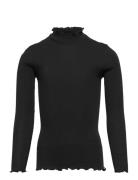 Turtleneck Tops T-shirts Long-sleeved T-Skjorte Black Rosemunde Kids