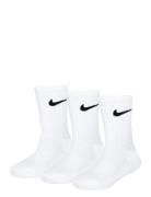 Nike Dri-Fit Crew Socks  Sokker Strømper White Nike