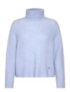 Mmaidy Thora Rollneck Knit Tops Knitwear Turtleneck Blue MOS MOSH