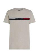 Hilfiger Chest Insert Tee Tops T-Kortærmet Skjorte Grey Tommy Hilfiger