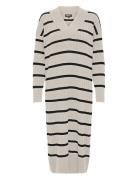 Onlnew Tessa L/S Midi V Dress Knt Noos Knælang Kjole Cream ONLY