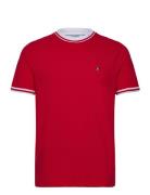 Org Piq Tee Ribbed T Tops T-Kortærmet Skjorte Red Original Penguin