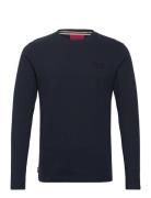 Essential Logo Long Sleeve Top Tops T-Langærmet Skjorte Navy Superdry