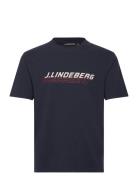 Parcy Logo Tee Tops T-Kortærmet Skjorte Navy J. Lindeberg