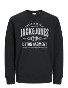 Jjjeans Sweat O-Neck Tops Sweatshirts & Hoodies Sweatshirts Black Jack...