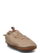 Star Slippers Leather Slippers Hjemmesko Beige En Fant