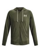 Ua Rival Terry Lc Fz Tops Sweatshirts & Hoodies Hoodies Green Under Ar...