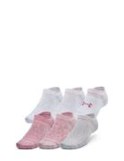 Ua Essential No Show 6Pk Sport Socks Footies-ankle Socks Pink Under Ar...