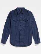 Marine Slim Shirt L\S Tops Shirts Casual Navy G-Star RAW