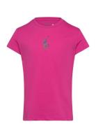 Floral Big Pony Cotton Jersey Tee Tops T-Kortærmet Skjorte Pink Ralph ...