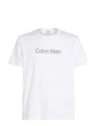 Raised Line Logo T-Shirt Tops T-Kortærmet Skjorte White Calvin Klein