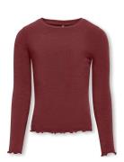 Kogamour L/S Top Jrs Tops T-shirts Long-sleeved T-Skjorte Burgundy Kid...