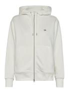 Shield Zip Hoodie Tops Sweatshirts & Hoodies Hoodies Cream GANT