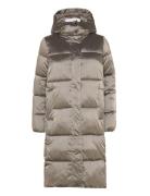 Monologo Nd Shiny Long Puffer Foret Jakke Brown Calvin Klein Jeans