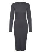 Vmmchloe Ls Calf Dress Ga Jrs Knælang Kjole Grey Vero Moda Maternity