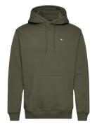 Tjm Reg S Flag Hoodie Tops Sweatshirts & Hoodies Hoodies Green Tommy J...