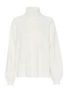 Manzigz Wool Rollneck Noos Tops Knitwear Turtleneck White Gestuz